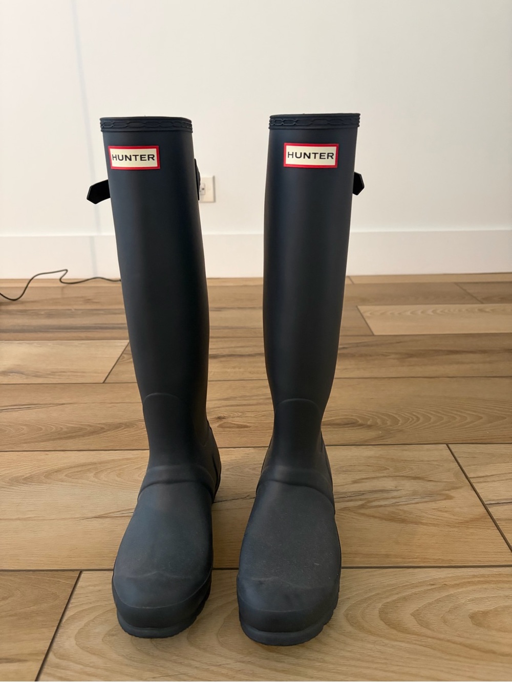 Hunter Women's Tall Matte Navy Rain Boots